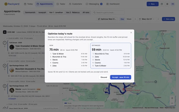 Suggested route order to review